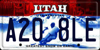 UT license plate A208LE