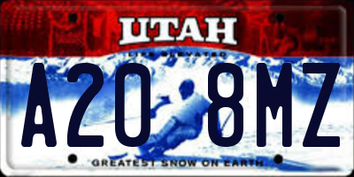UT license plate A208MZ