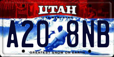UT license plate A208NB