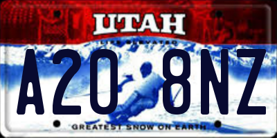 UT license plate A208NZ