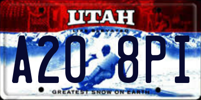 UT license plate A208PI