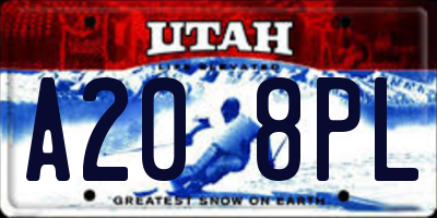 UT license plate A208PL