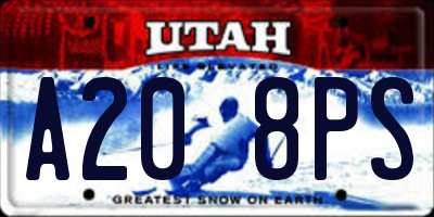 UT license plate A208PS