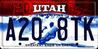 UT license plate A208TK