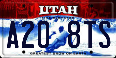 UT license plate A208TS