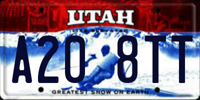 UT license plate A208TT
