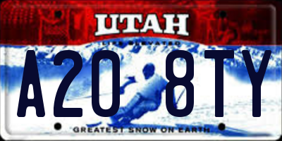 UT license plate A208TY