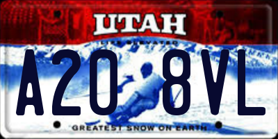 UT license plate A208VL