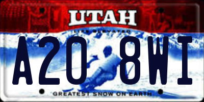 UT license plate A208WI