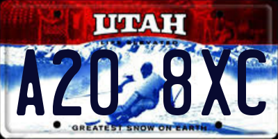 UT license plate A208XC