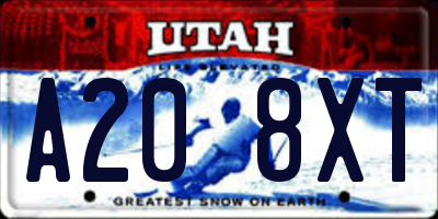 UT license plate A208XT