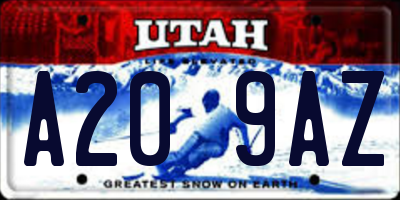 UT license plate A209AZ