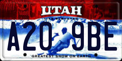 UT license plate A209BE