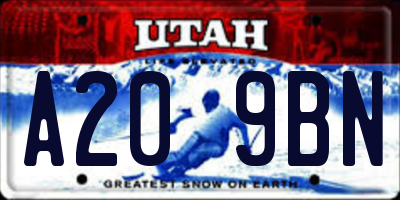 UT license plate A209BN