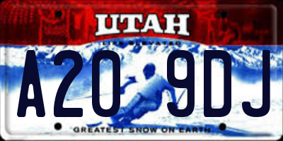 UT license plate A209DJ