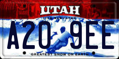UT license plate A209EE