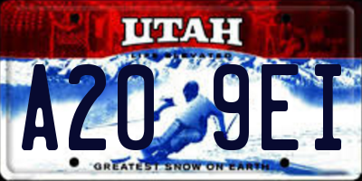 UT license plate A209EI