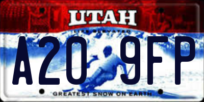 UT license plate A209FP