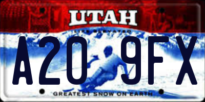 UT license plate A209FX