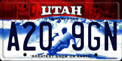UT license plate A209GN