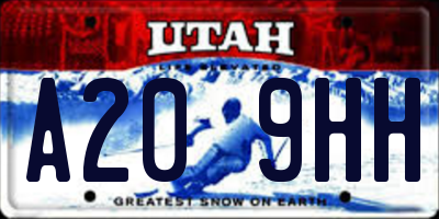UT license plate A209HH