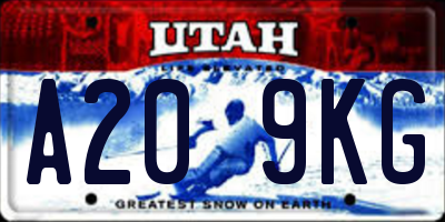 UT license plate A209KG