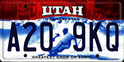 UT license plate A209KQ