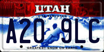 UT license plate A209LC