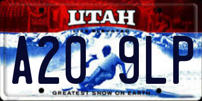 UT license plate A209LP