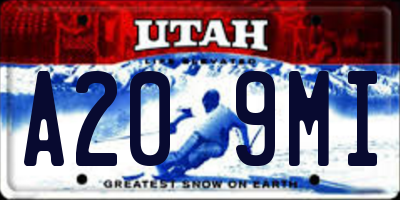 UT license plate A209MI