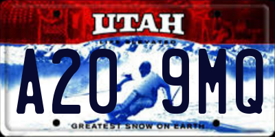 UT license plate A209MQ