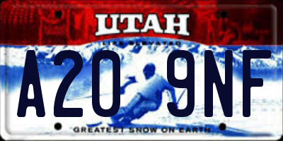 UT license plate A209NF