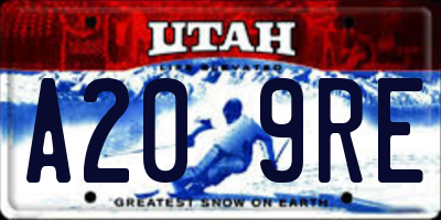 UT license plate A209RE