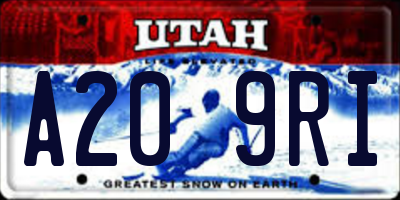 UT license plate A209RI