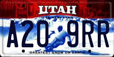 UT license plate A209RR