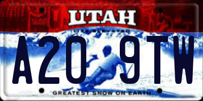 UT license plate A209TW
