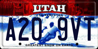 UT license plate A209VT