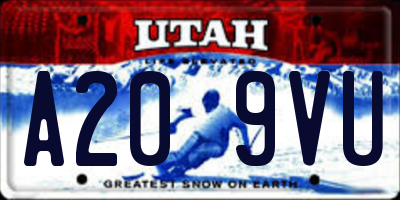 UT license plate A209VU
