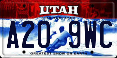 UT license plate A209WC