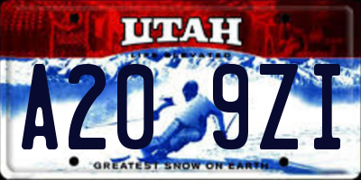 UT license plate A209ZI