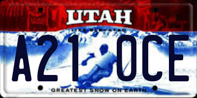 UT license plate A210CE