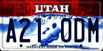 UT license plate A210DM
