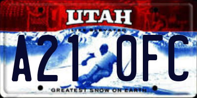 UT license plate A210FC