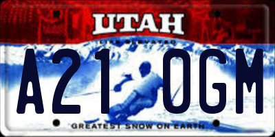 UT license plate A210GM