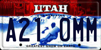 UT license plate A210MM