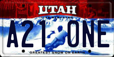 UT license plate A210NE
