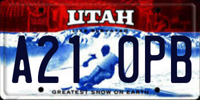 UT license plate A210PB