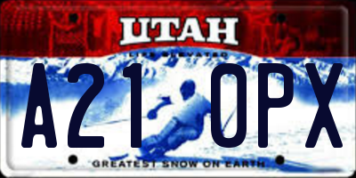 UT license plate A210PX