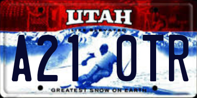 UT license plate A210TR