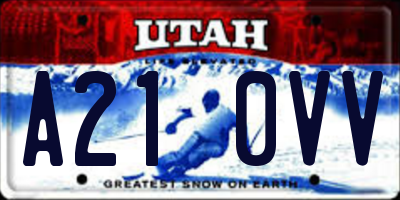 UT license plate A210VV